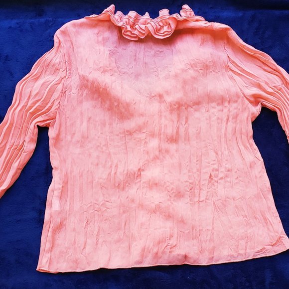 Coral Ruffle Top - Picture 2 of 2
